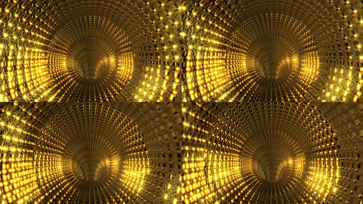 闪闪发光的金色隧道动画