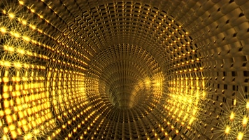 闪闪发光的金色隧道动画