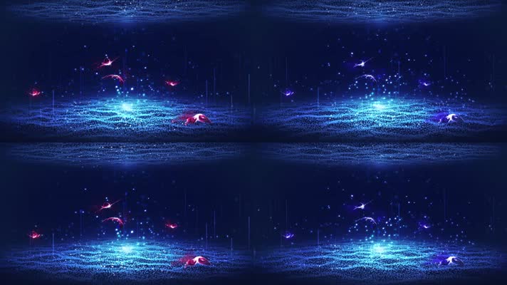 蝴蝶飞舞粒子空间背景循环