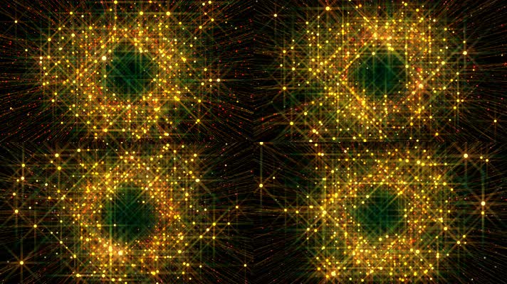 金色粒子线条闪烁动画背景