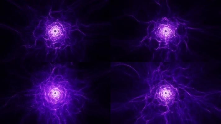 高清紫色隧道穿梭时光通道未来世界