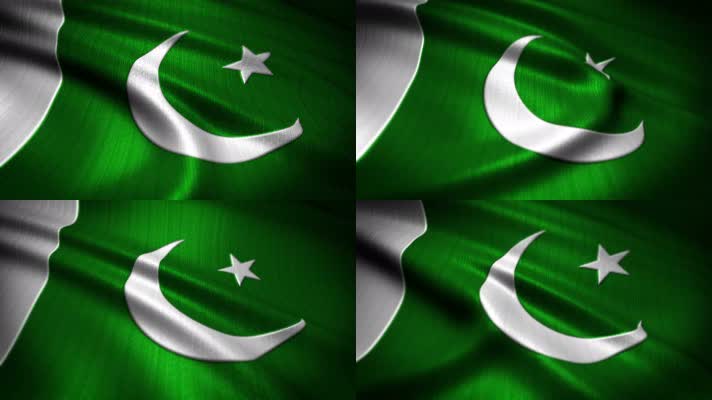 巴基斯坦 国旗飘扬  