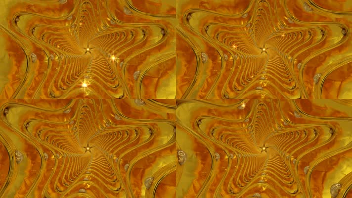 扭曲的五角星隧道动画