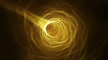 高清金色隧道穿梭时光通道未来世界