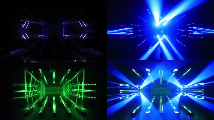 精品炫酷3D舞台灯光秀视频背景