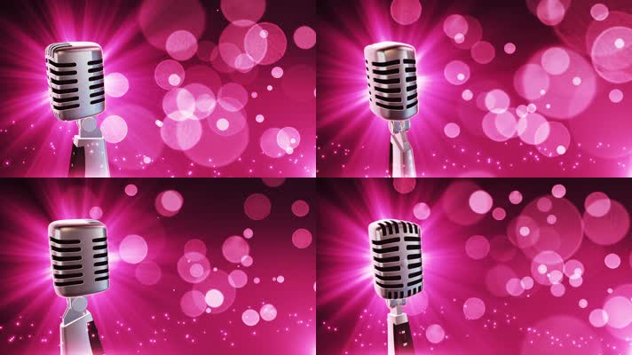 七夕情人节浪漫爱情音乐主播麦克风动态背景