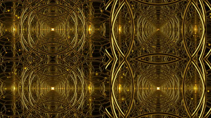 金色镂空隧道动画