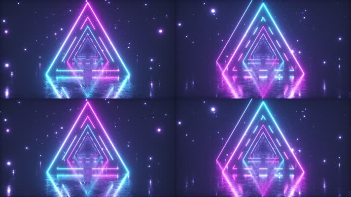 三角形霓虹走廊