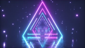 三角形霓虹走廊