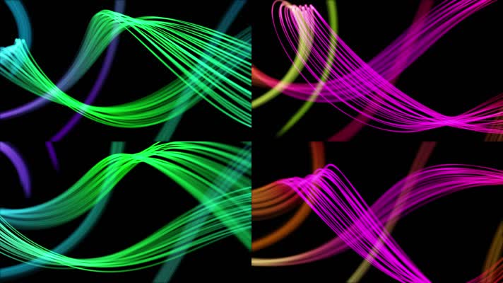 高清梦幻彩色线条螺旋运动动态背景