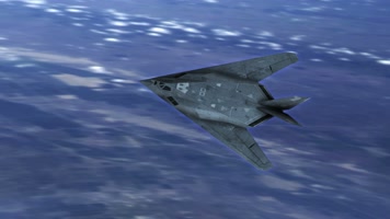 隐形喷气战斗机大海穿行