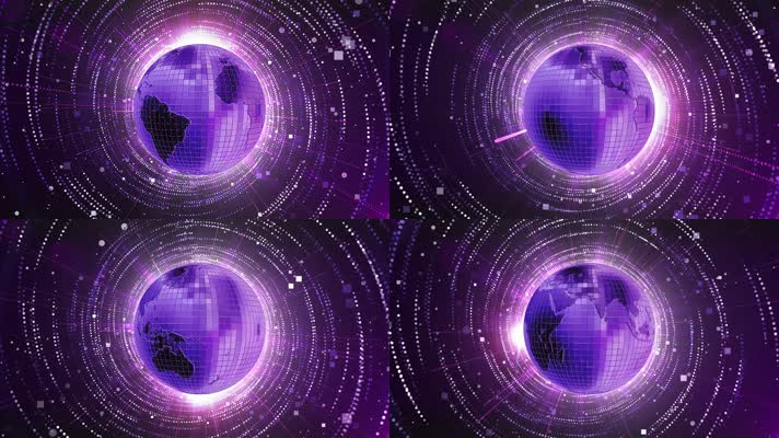 地球转动vj动画背景