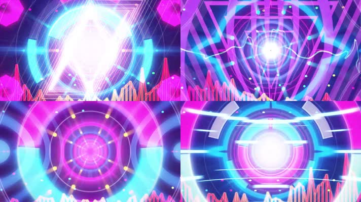 酒吧VJ节奏条状发散led背景