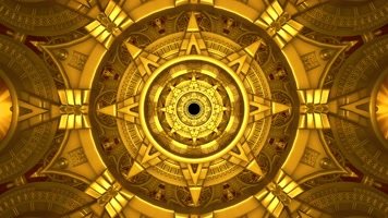 金色机械隧道动画背景