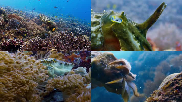 海底世界-炫彩的大海鱼群