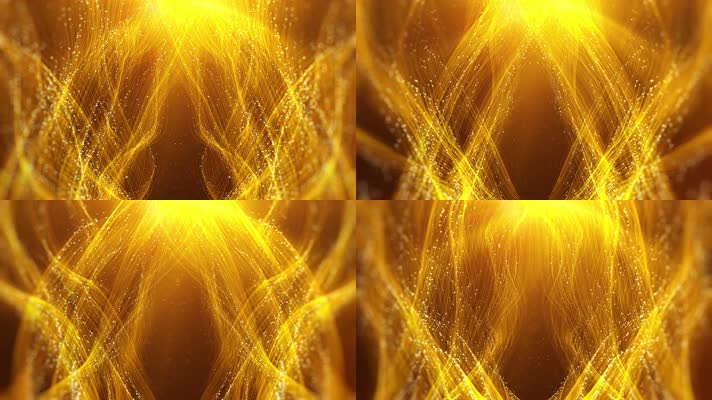 大气金色飘散粒子