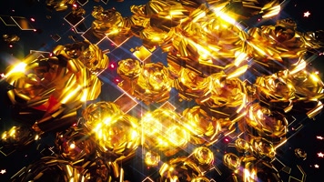 金光闪闪的花朵背景