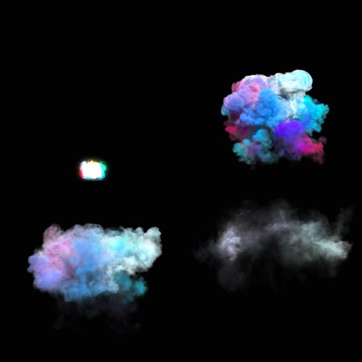 彩色烟雾 弥漫 彩色烟雾转场 