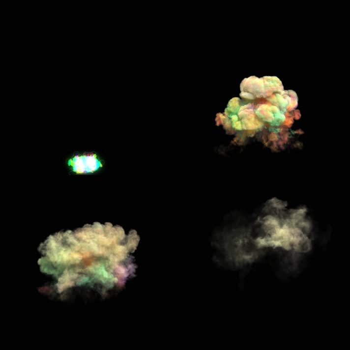 彩色烟雾 弥漫 彩色烟雾转场 