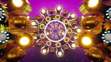 黄金饰品隧道动画