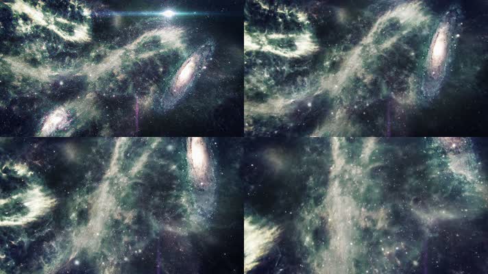 宇宙星系发光的星星