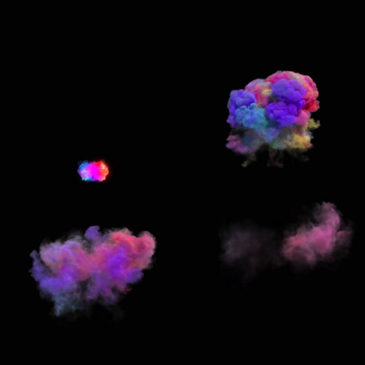 彩色烟雾 弥漫 彩色烟雾转场  