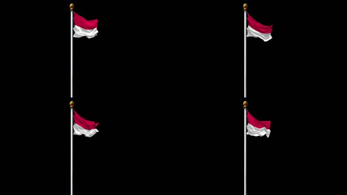 印尼国旗印度尼西亚带通道