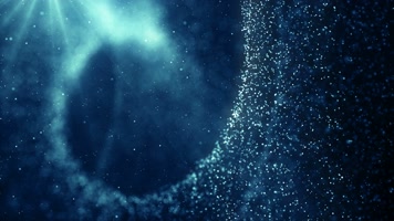 【4k】蓝色星光粒子背景