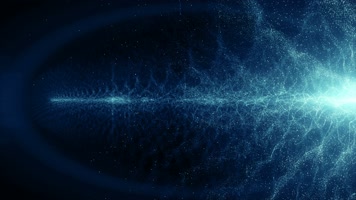 【4k】蓝色星光粒子背景