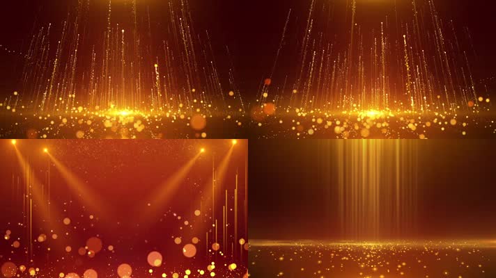 3款金色颁奖通用背景循环