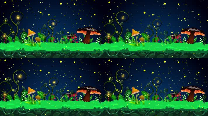 卡通童话梦幻背景循环