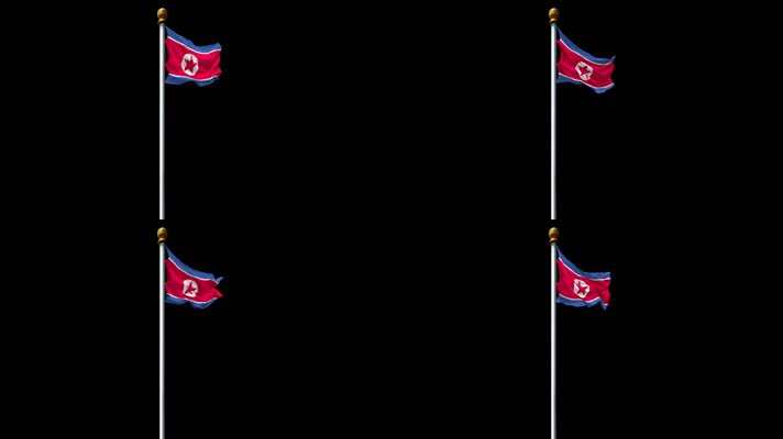 朝鲜国旗带通道