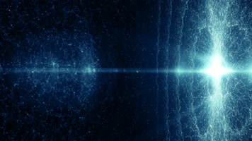 【4k】蓝色星光粒子背景