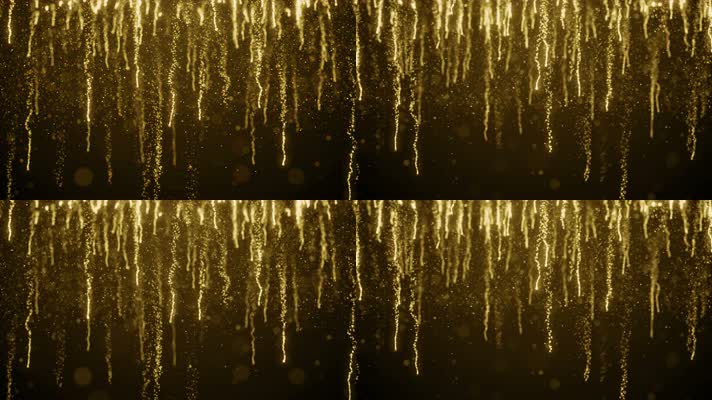 【4K】金色粒子流星掉落
