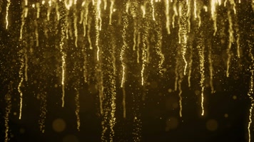 【4K】金色粒子流星掉落