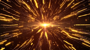 4K金色粒子光束汇聚 