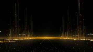 【4K】大气金色城市未来之路