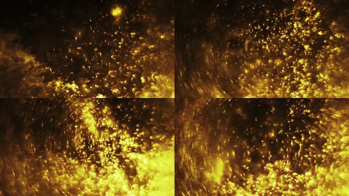 【4k】金色粒子背景