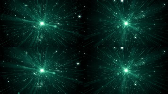 4K超清绿色星光发射动态舞台粒子背景