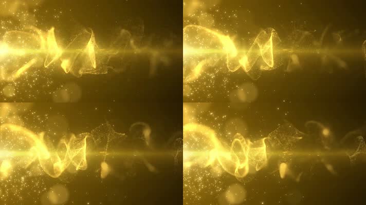 可循环梦幻金色粒子颁奖典礼晚会舞台背景