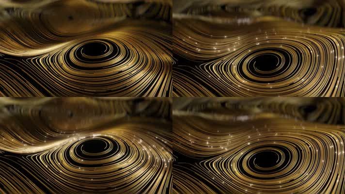 【4K】金色粒子旋涡
