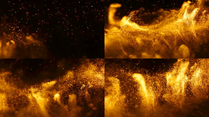 流淌的金色粒子
