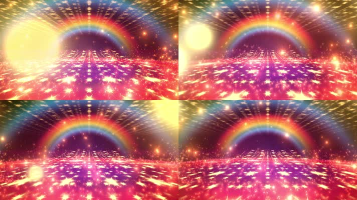 震撼金色粒子星光六一儿童节背景视频素材