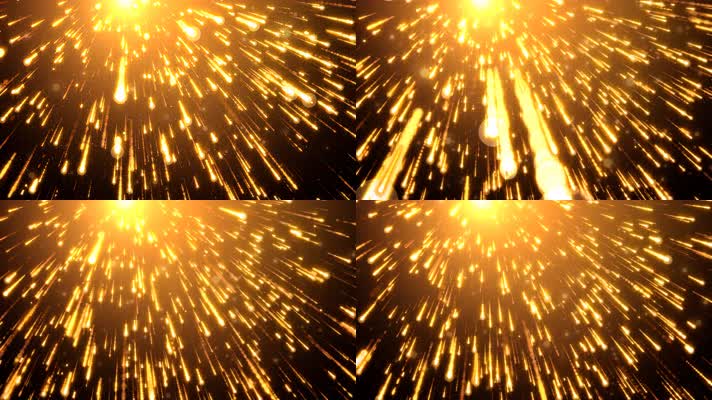 4K金色粒子光芒颁奖背景视频