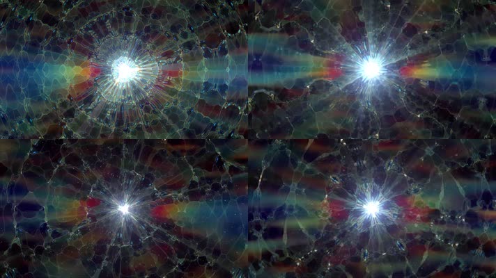 多彩彩色分形波光线缩放动态背景视频