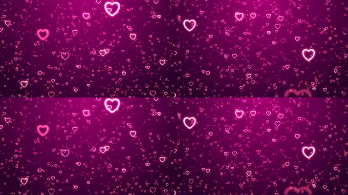 【4K】紫色爱心浪漫舞台背景