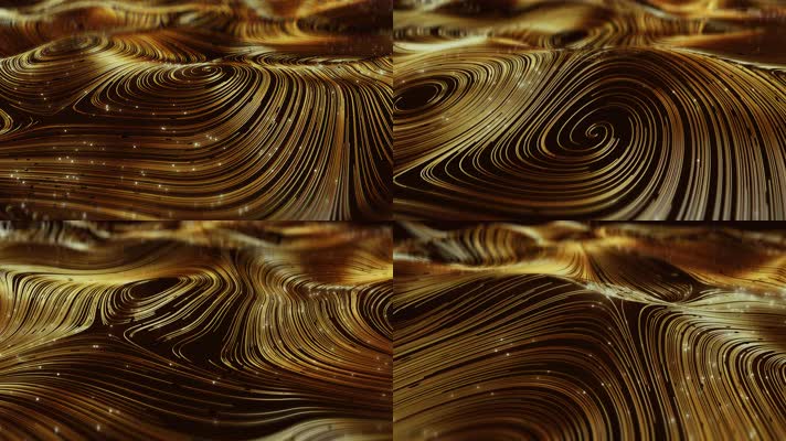 【4K】金色粒子旋涡