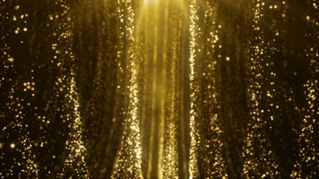 可循环梦幻金色粒子颁奖典礼晚会舞台背景