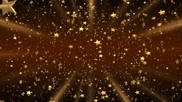 放射的金色五角星