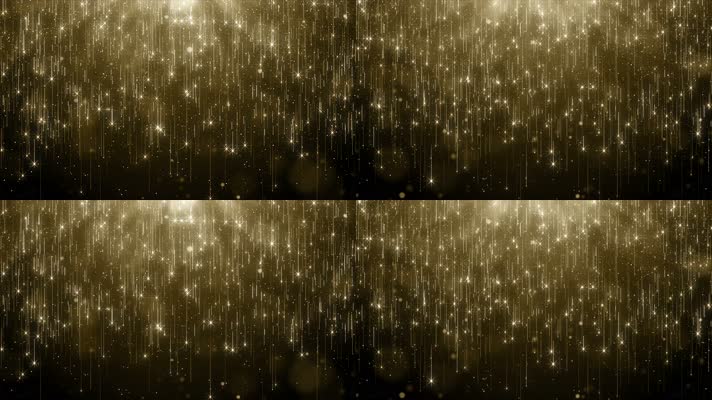 【4K】金色粒子流星背景